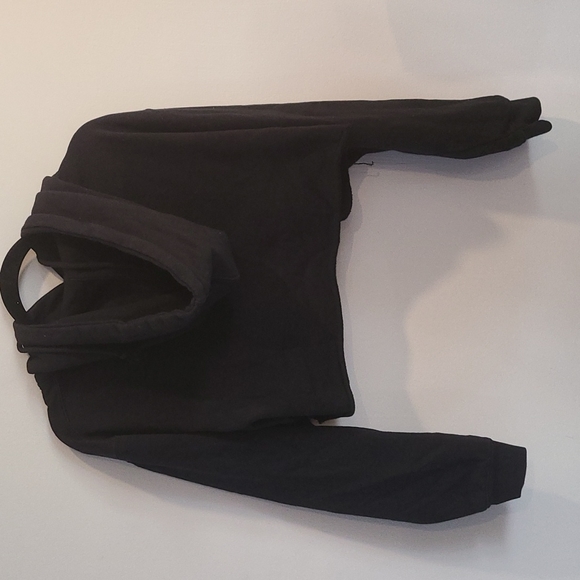 Stylestalker Fierce oversized Black cropped hoodie - Picture 4 of 4